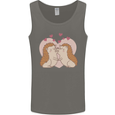 Hedgehog Love Valentines Day Mens Vest Tank Top Charcoal