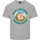 Hedgehog Spiky Exterior Tender Heart Kids T-Shirt Childrens Sports Grey