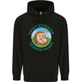 Hedgehog Spiky Exterior Tender Heart Mens 80% Cotton Hoodie Black