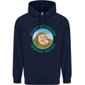 Hedgehog Spiky Exterior Tender Heart Mens 80% Cotton Hoodie Navy Blue