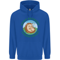 Hedgehog Spiky Exterior Tender Heart Mens 80% Cotton Hoodie Royal Blue