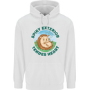 Hedgehog Spiky Exterior Tender Heart Mens 80% Cotton Hoodie White