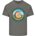 Hedgehog Spiky Exterior Tender Heart Mens Cotton T-Shirt Tee Top Charcoal