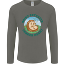 Hedgehog Spiky Exterior Tender Heart Mens Long Sleeve T-Shirt Charcoal