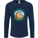 Hedgehog Spiky Exterior Tender Heart Mens Long Sleeve T-Shirt Navy Blue