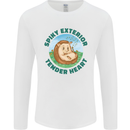 Hedgehog Spiky Exterior Tender Heart Mens Long Sleeve T-Shirt White