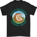 Hedgehog Spiky Exterior Tender Heart Mens T-Shirt 100% Cotton Black