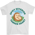 Hedgehog Spiky Exterior Tender Heart Mens T-Shirt 100% Cotton White