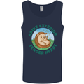 Hedgehog Spiky Exterior Tender Heart Mens Vest Tank Top Navy Blue