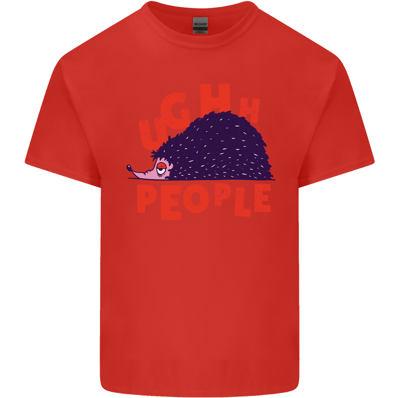 Hedgehog Ughh People Funny Kids T-Shirt Childrens Red