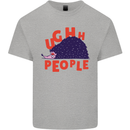 Hedgehog Ughh People Funny Kids T-Shirt Childrens Sports Grey