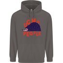 Hedgehog Ughh People Funny Mens 80% Cotton Hoodie Charcoal