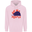Hedgehog Ughh People Funny Mens 80% Cotton Hoodie Light Pink