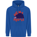Hedgehog Ughh People Funny Mens 80% Cotton Hoodie Royal Blue