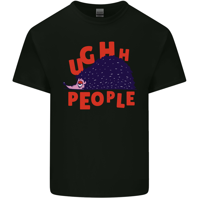 Hedgehog Ughh People Funny Mens Cotton T-Shirt Tee Top Black