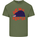 Hedgehog Ughh People Funny Mens Cotton T-Shirt Tee Top Military Green