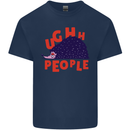 Hedgehog Ughh People Funny Mens Cotton T-Shirt Tee Top Navy Blue