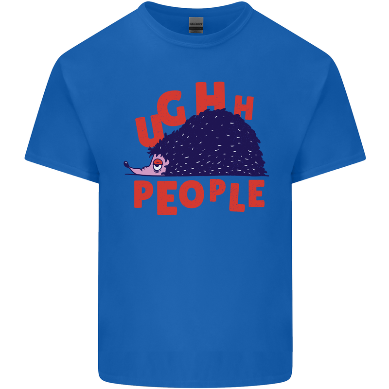 Hedgehog Ughh People Funny Mens Cotton T-Shirt Tee Top Royal Blue