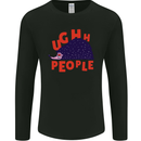 Hedgehog Ughh People Funny Mens Long Sleeve T-Shirt Black