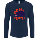 Hedgehog Ughh People Funny Mens Long Sleeve T-Shirt Navy Blue