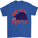Hedgehog Ughh People Funny Mens T-Shirt 100% Cotton Royal Blue