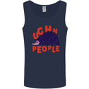 Hedgehog Ughh People Funny Mens Vest Tank Top Navy Blue