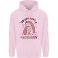Hedgehogs Do You Need a Hedgehug Funny Mens 80% Cotton Hoodie Light Pink