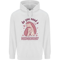 Hedgehogs Do You Need a Hedgehug Funny Mens 80% Cotton Hoodie White
