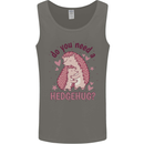 Hedgehogs Do You Need a Hedgehug Funny Mens Vest Tank Top Charcoal
