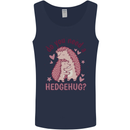 Hedgehogs Do You Need a Hedgehug Funny Mens Vest Tank Top Navy Blue