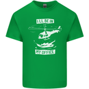 Helicopter Pilot Ill be in My Office Kids T-Shirt Childrens Irish Green