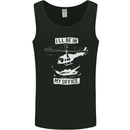 Helicopter Pilot Ill be in My Office Mens Vest Tank Top Black