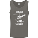 Helicopter Pilot Ill be in My Office Mens Vest Tank Top Charcoal