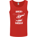 Helicopter Pilot Ill be in My Office Mens Vest Tank Top Red