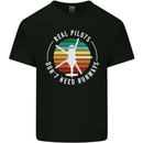 Helicopter Pilots Don't Need Runways Funny Kids T-Shirt Childrens Black