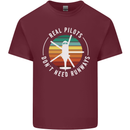 Helicopter Pilots Don't Need Runways Funny Mens Cotton T-Shirt Tee Top Maroon