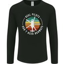 Helicopter Pilots Don't Need Runways Funny Mens Long Sleeve T-Shirt Black