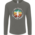 Helicopter Pilots Don't Need Runways Funny Mens Long Sleeve T-Shirt Charcoal