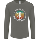 Helicopter Pilots Don't Need Runways Funny Mens Long Sleeve T-Shirt Charcoal