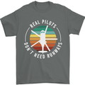Helicopter Pilots Don't Need Runways Funny Mens T-Shirt 100% Cotton Charcoal