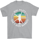 Helicopter Pilots Don't Need Runways Funny Mens T-Shirt 100% Cotton Sports Grey