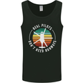 Helicopter Pilots Don't Need Runways Funny Mens Vest Tank Top Black