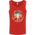 Helicopter Pilots Don't Need Runways Funny Mens Vest Tank Top Red