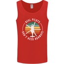 Helicopter Pilots Don't Need Runways Funny Mens Vest Tank Top Red