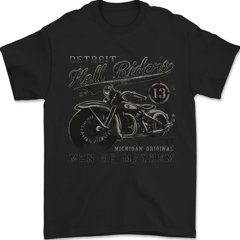 Hell Riders Biker Motorbike Motorcycle Chopper Mens T-Shirt 100% Cotton Black