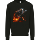 Hell Skull Rocker Rock n Roll Heavy Metal Guitar Mens Sweatshirt Jumper Black