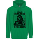 Hello Darkness My Old Friend Grim Reaper Skull Mens 80% Cotton Hoodie Irish Green