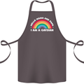 Hello Mama & Papa Im a Gaysian LGBT Cotton Apron 100% Organic Dark Grey