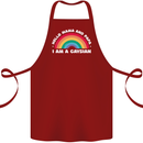 Hello Mama & Papa Im a Gaysian LGBT Cotton Apron 100% Organic Maroon