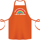 Hello Mama & Papa Im a Gaysian LGBT Cotton Apron 100% Organic Orange